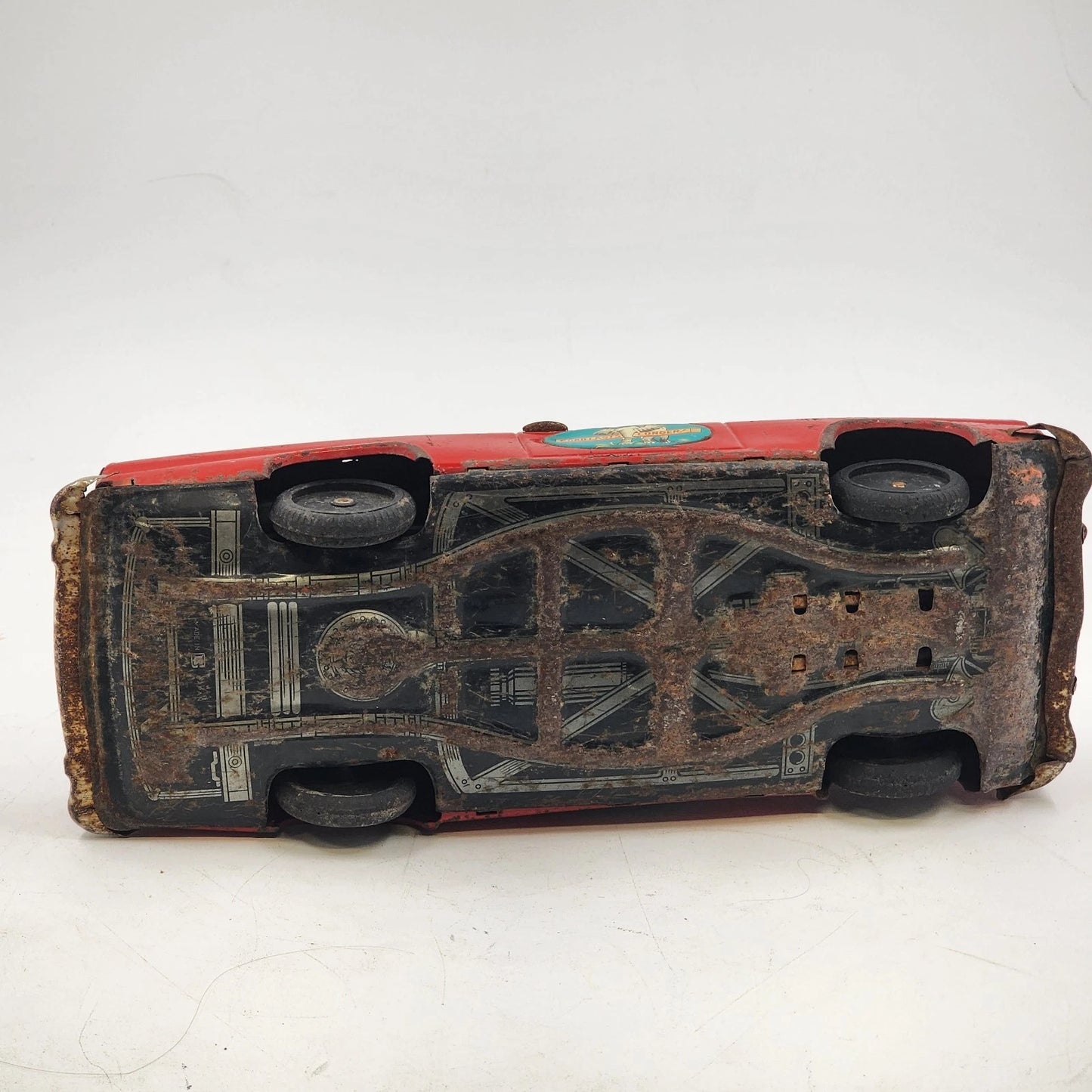 1956 Bandai Ford El Ranchero Tin Friction Toy Car Japan 12" Ford Lasts Longer