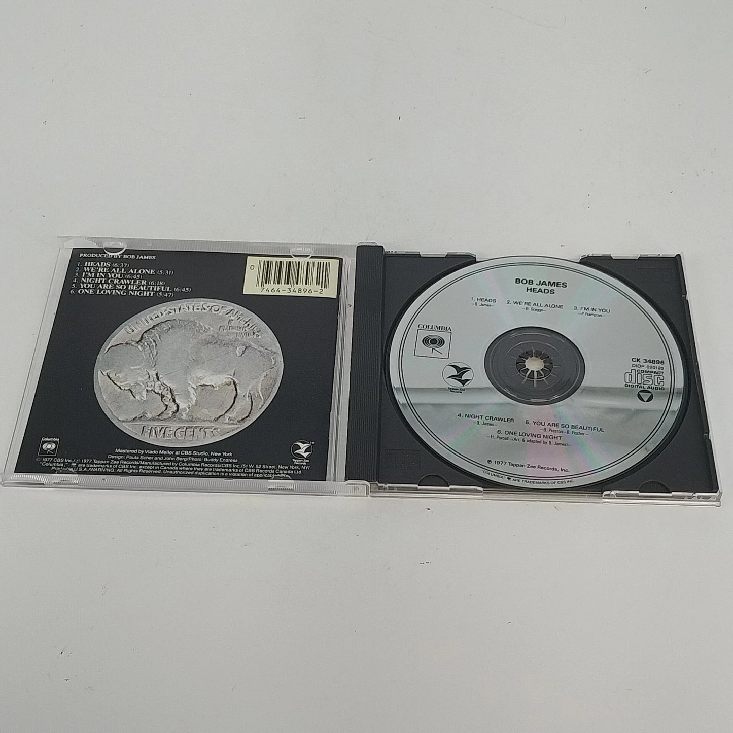 Bob James Heads CD Columbia Jazz Fusion Smooth Jazz Digitally Mastered 1977 Vtg