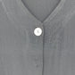 Clio V-Neck Button Front Blouse Black Short Sleeve Lightweight Women's Small