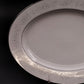 Noritake Cumberland Oval Serving Platter 11" White Flower Platinum Vintage Japan