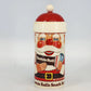 Tootsie Roll Santa Candy Container Jar Plastic Cardboard 1980s Holiday Vintage
