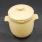 Ceramic Grease Drippings Jar w Lid Strainer Mushroom Homemade Pottery 1981 Vtg