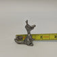 3Pcs Whimsical Pewter Giraffe Kangaroo Monkey Miniature Figurines Animal Vintage