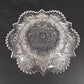 Imperial Glass Hobstar Covered Butter Dish Cheese Dome Clear Glass Sawtooth Vtg