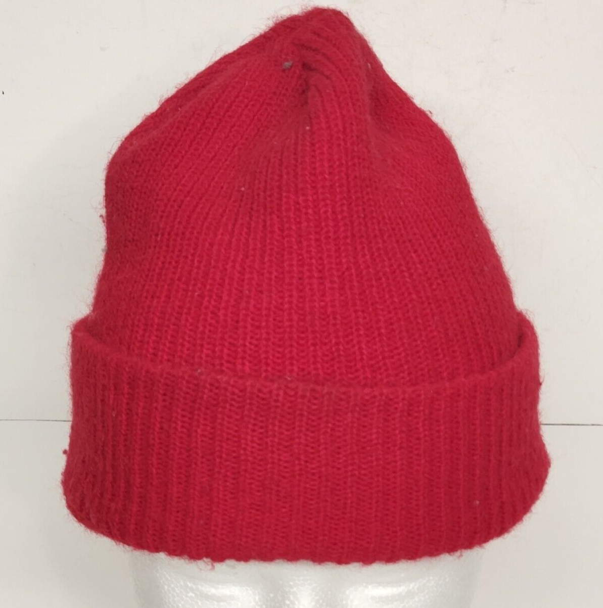 Red Acrylic Watch Beanie Knit Hat Stocking Cap One Size Fits Most Unisex