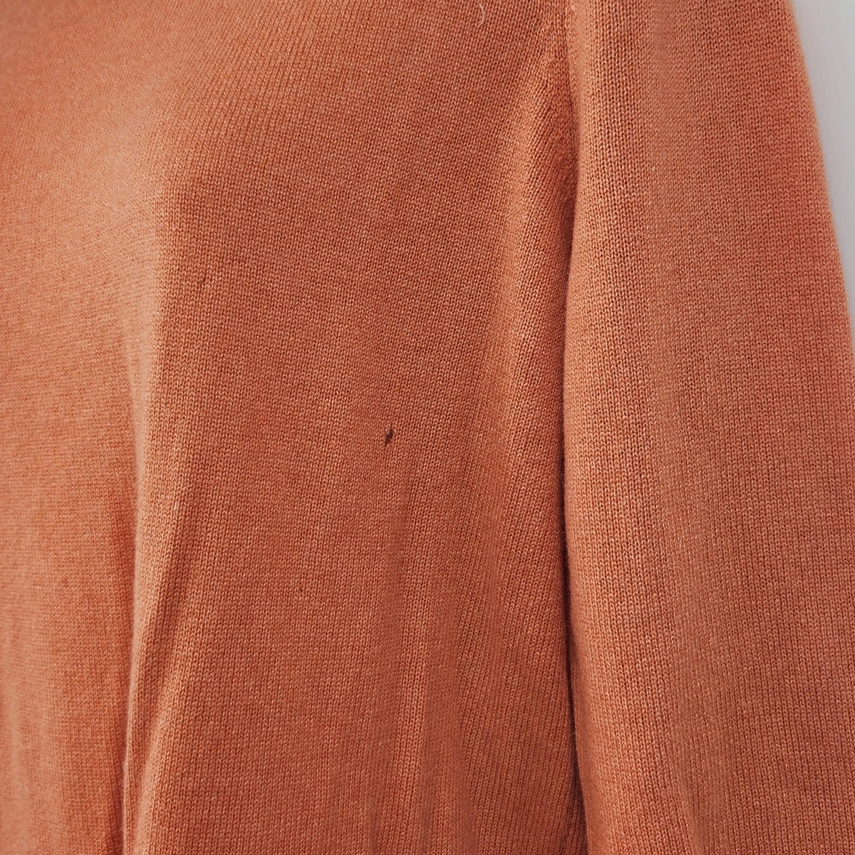 Talbots Petites Women's MP Orange 100% Cashmere Crewneck Sweater Pullover Ribbed