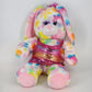 Build A Bear Tie Dye White Pastel Spotted Bunny Rabbit Plush 16" Pink Dress