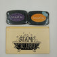 StazOn Solvent Ink Pads Pumpkin & Purple with Stamp Scrubber Acid-Free Fast-Dryi