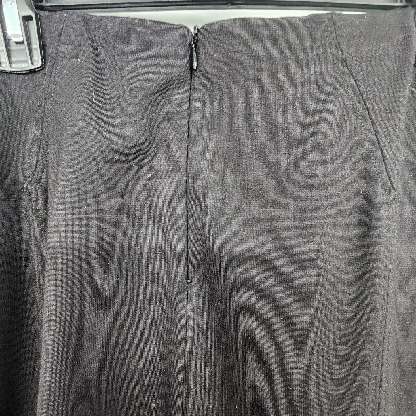 Chelsea Theodore Black Pencil Skirt Women's 10 Faux Leather Panel Zip China