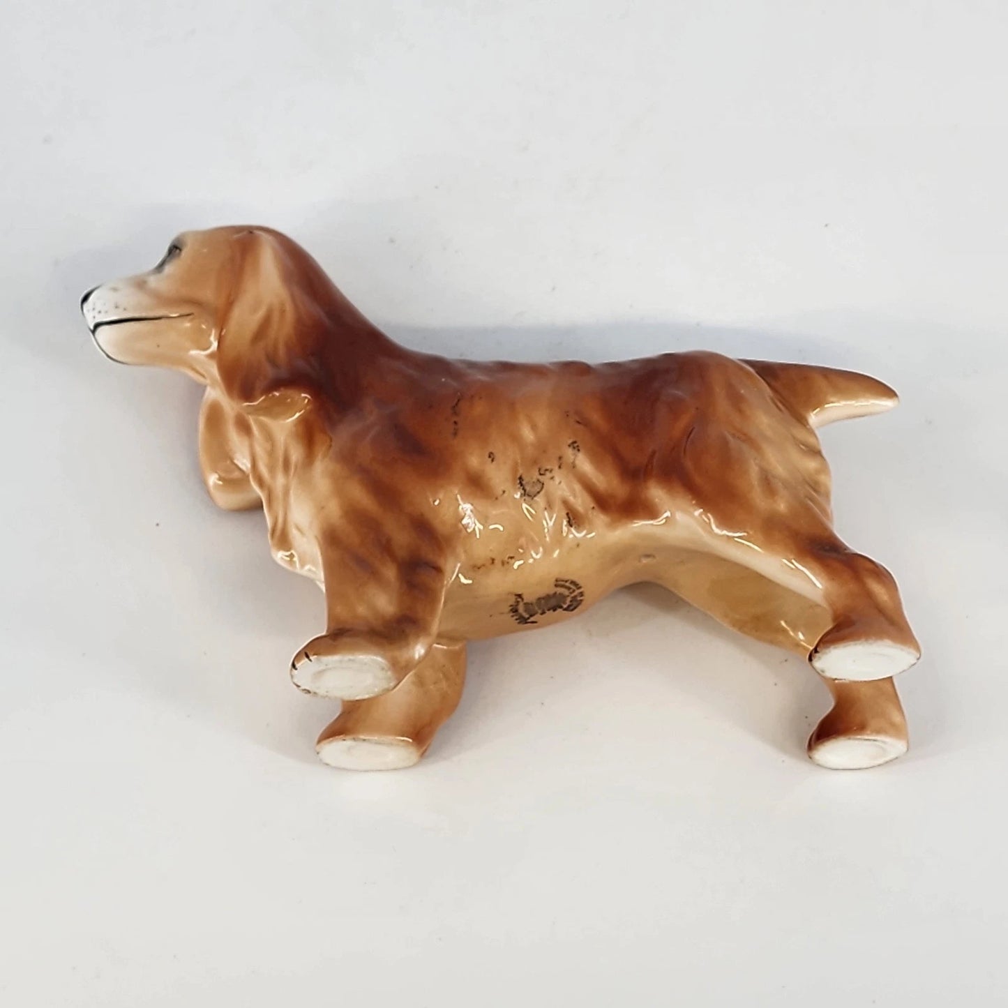 Adderley Bone China Cocker Spaniel Dog Figurine 6" Glossy Glazed England 1950's