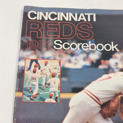 Cincinnati Reds 1981 Scorebook Tom Hume Top Fireman Cover MLB Baseball Complete