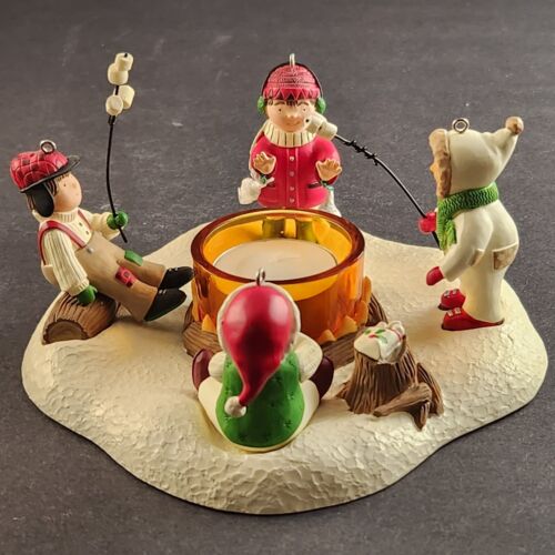 Hallmark Keepsake Ornament Candle Holder Waiting For Santa Figurine Tealight