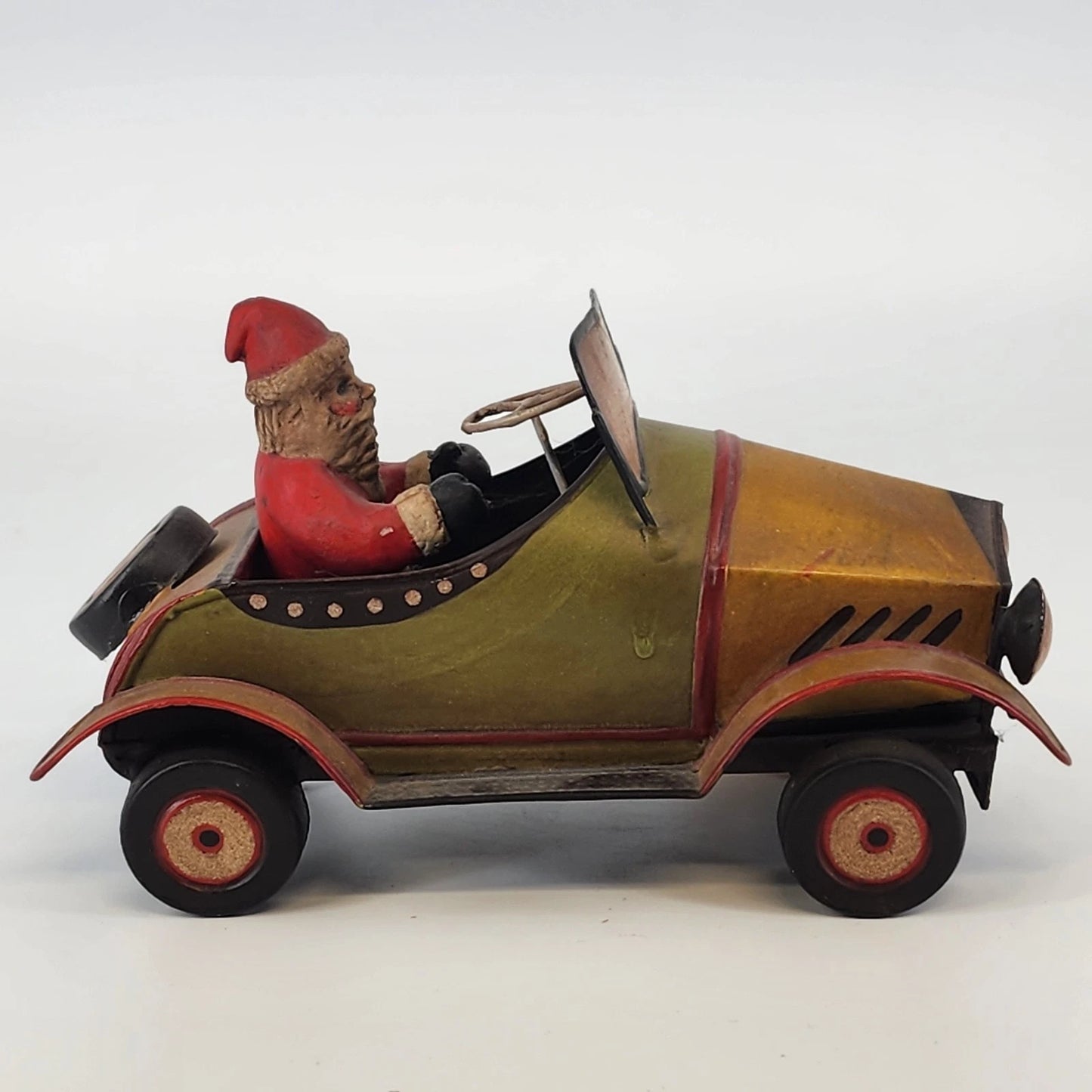 Dept 56 Toys in the Attic Santa in Car Tin Figurine Vintage