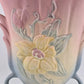 Hull Art Pottery Magnolia Vase 8.5" Pink Blue Matte Winged Handles 1946 USA