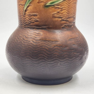 Roseville Pottery Two-Handled Freesia Pattern Terra Cotta Vase 126-10 USA 1945
