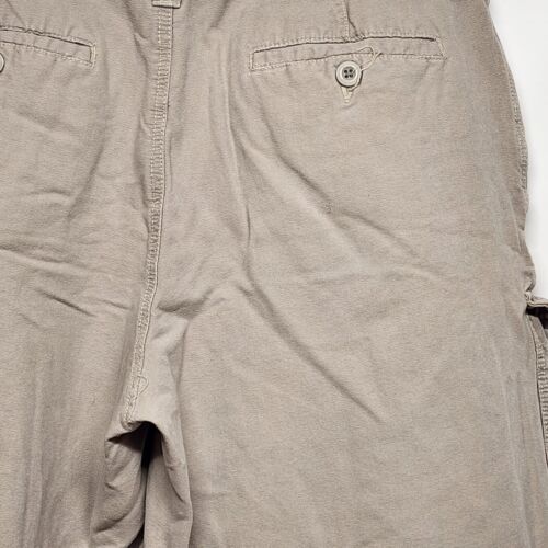 Merona Khaki Cargo Shorts Men's Size 36 Beige Pockets Cotton Rayon Blend