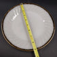 5 Saucers Anchor Hocking Fire-King White Swirl Milk Glass Gold Trim Vintage