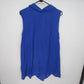 Roz & Ali Royal Blue Sleeveless Blouse Women 1X Collared Button Front China