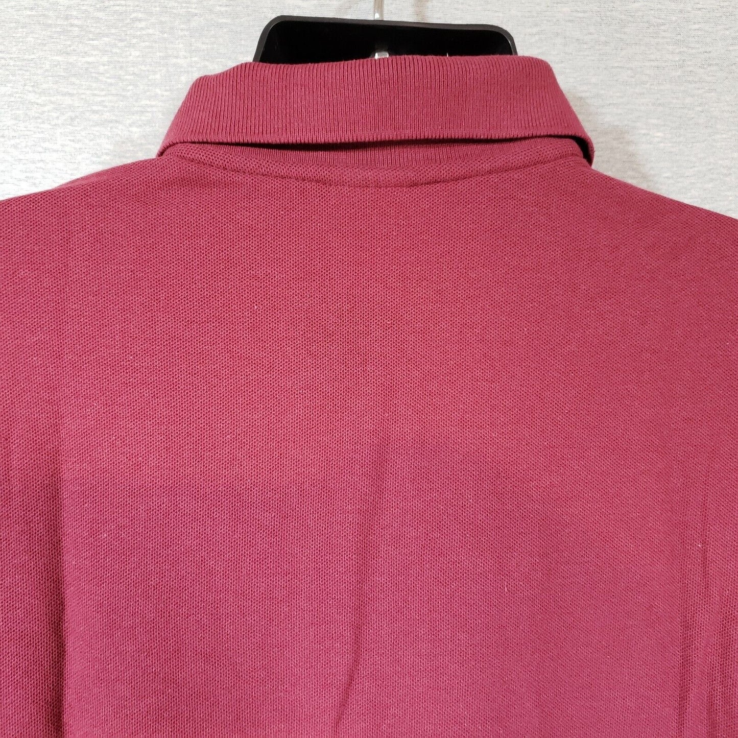 Burgundy 3 Button Polo Shirt Large Fame Fabrics 6.2 oz 50-50 Poly Cotton T100