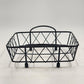2 Casserole Serving Carriers Black Metal Wire Nesting with Handles 8.75" & 8"
