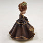 Lady in Brown Dress Josef Originals Porcelain Morning Noon & Night Series 5.5”