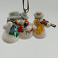 4 Hallmark Miniature Keepsake Ornaments Snowman Santa Claus Tweety 2000s Set Vtg
