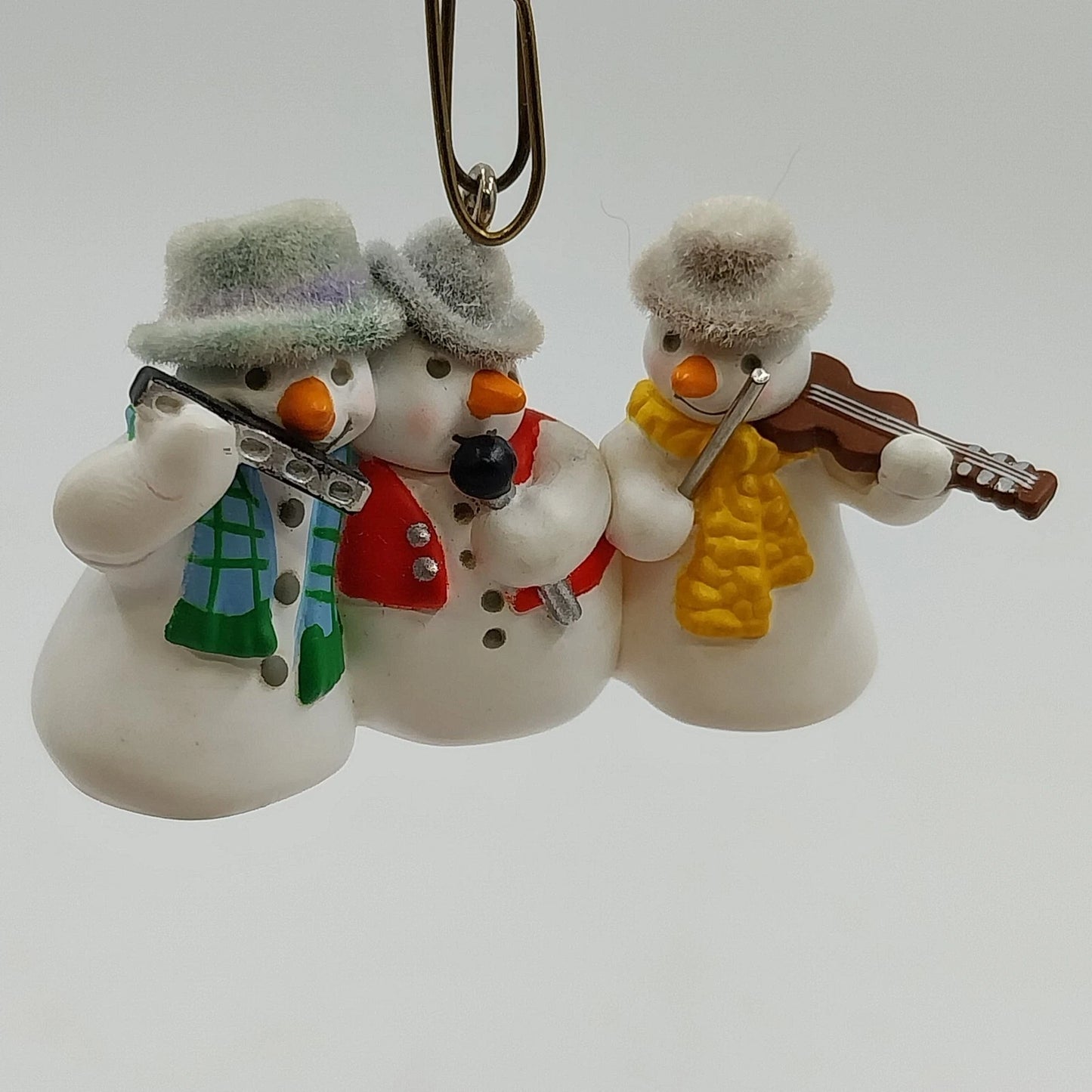 4 Hallmark Miniature Keepsake Ornaments Snowman Santa Claus Tweety 2000s Set Vtg