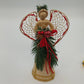 Handcrafted Natural Fiber Angel Woven Wings Pine Berry Apple Christmas 10.25"