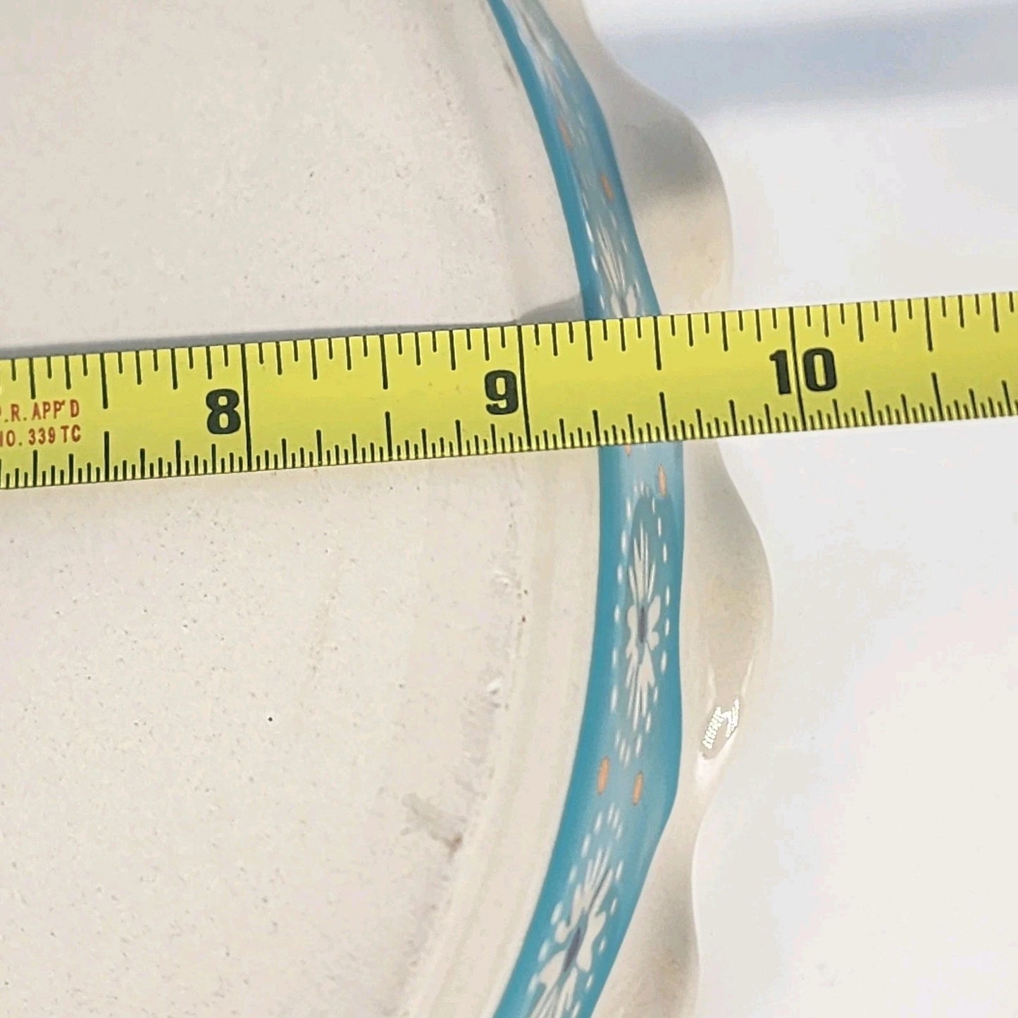 Pioneer Woman Flea Market Stoneware Pie Plate 10.5" Floral Design Ruffled Edge