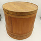 Shaker Firkin Primitive Wooden Sugar Pail Bucket Pantry Box No Handle 15" x 14"