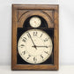 Howard Miller Oak Wood Wall Clock 612-246 Classic Quartz 18" Works w Battery VTG