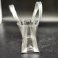 Mary Kay Clear Mini Tote Bag Silver Stripe Vinyl PVC Cosmetic Gift Bag 8"