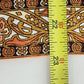 Talbots Women’s 16P Cotton Jacket Orange Paisley Floral Open Front 3/4 Sleeve