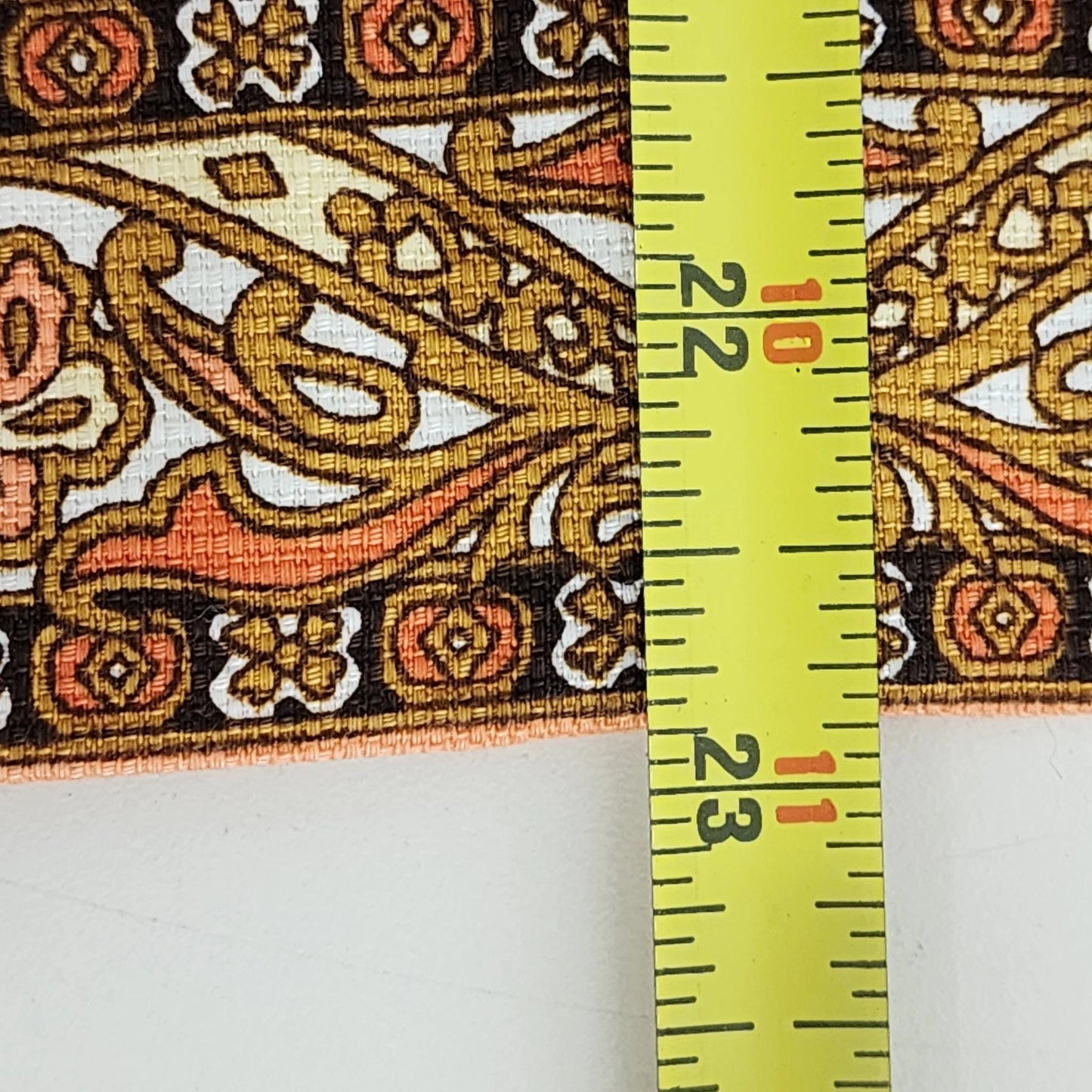 Talbots Women’s 16P Cotton Jacket Orange Paisley Floral Open Front 3/4 Sleeve
