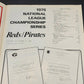 1975 NL Championship Series Program Reds vs Pirates MLB Vintage
