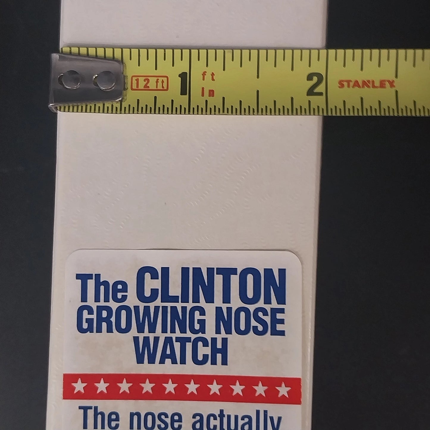 Bill Clinton Growing Nose Mystery Dial Watch Political Parody
