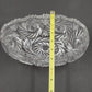 American Brilliant Cut Lead Crystal Bowl 9.5" x 4.25" Starburst Pinwheel Fan Vtg