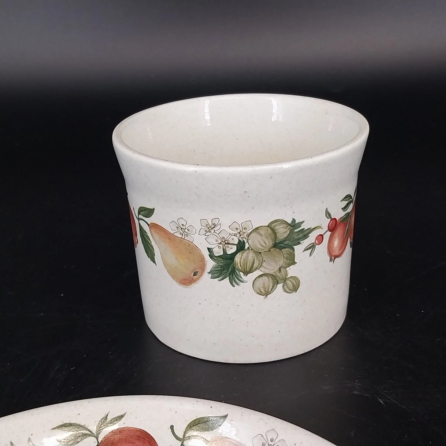 Wedgwood Quince Flat Cup & Saucer Fruit Ring Oven to Table Vintage England