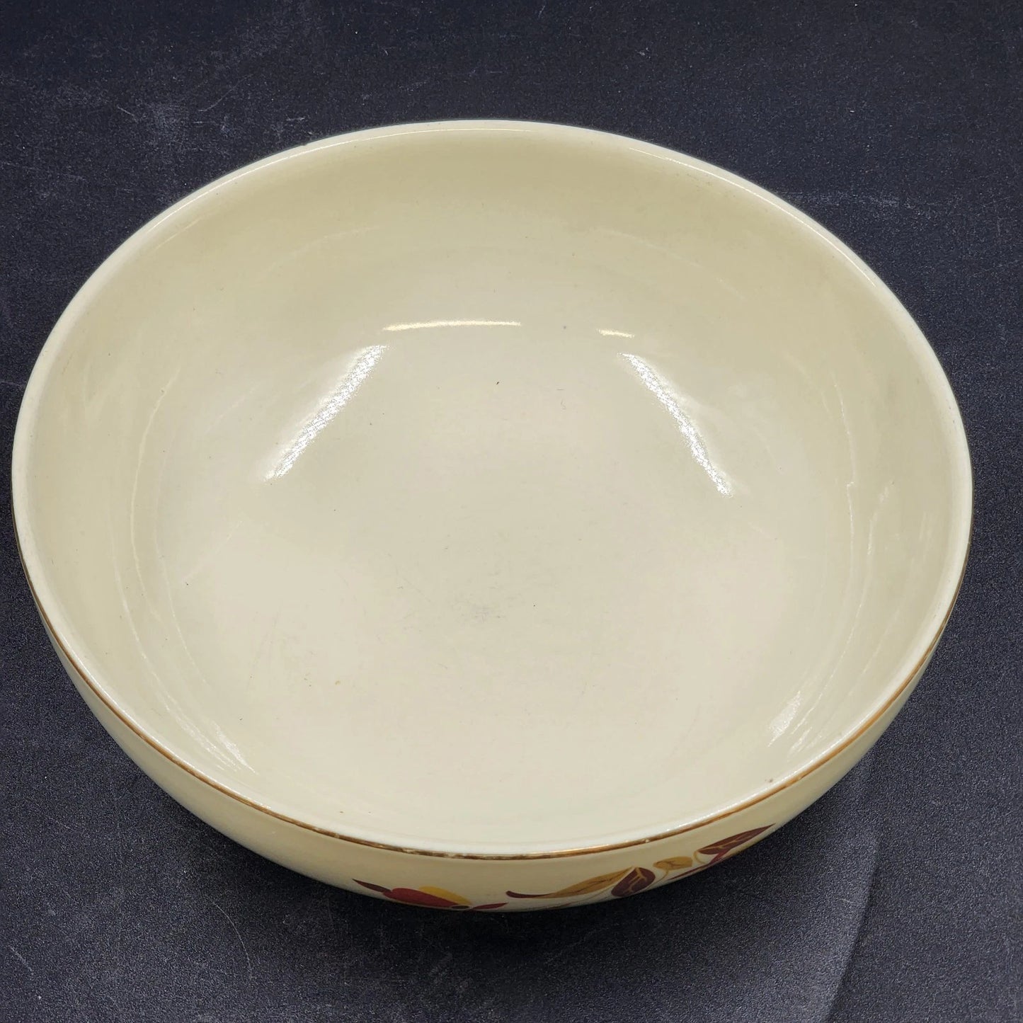 Autumn Leaf Salad Serving Bowl 2 Quart 9" Hall's Superior Jewel Tea MCM Vintage