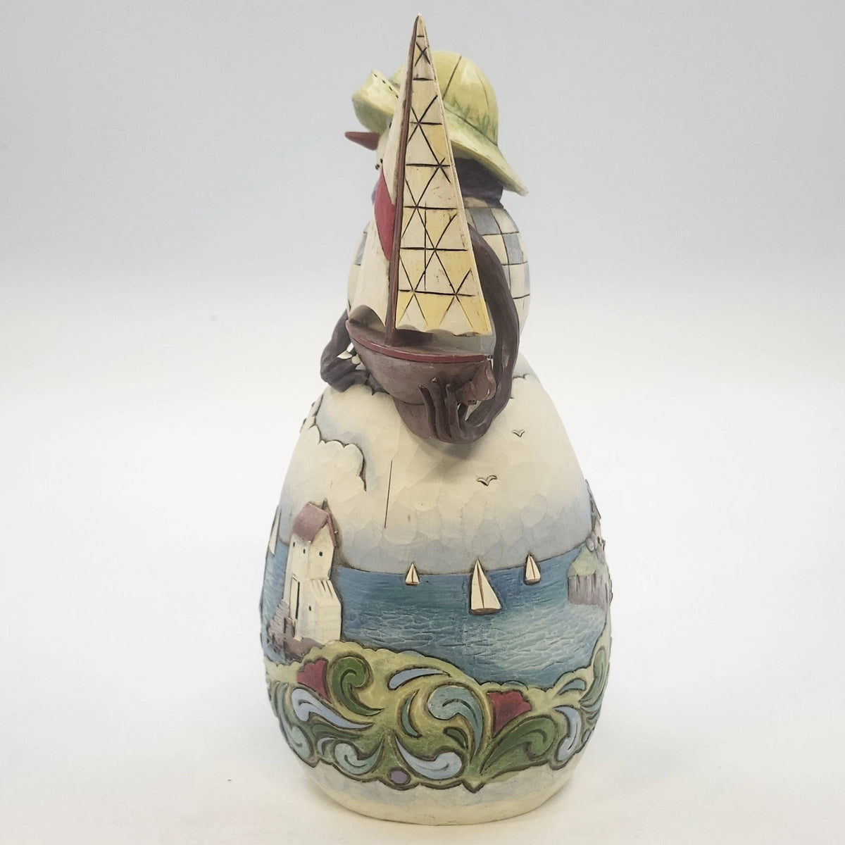 Enesco Jim Shore Cool Coastal Greetings Snowman Sailboat Heartwood Creek 2009