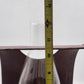 Metal Kerosene Oil Lamp Hand Painted Grapes Mauve Reflector Vintage 10.5" Vtg
