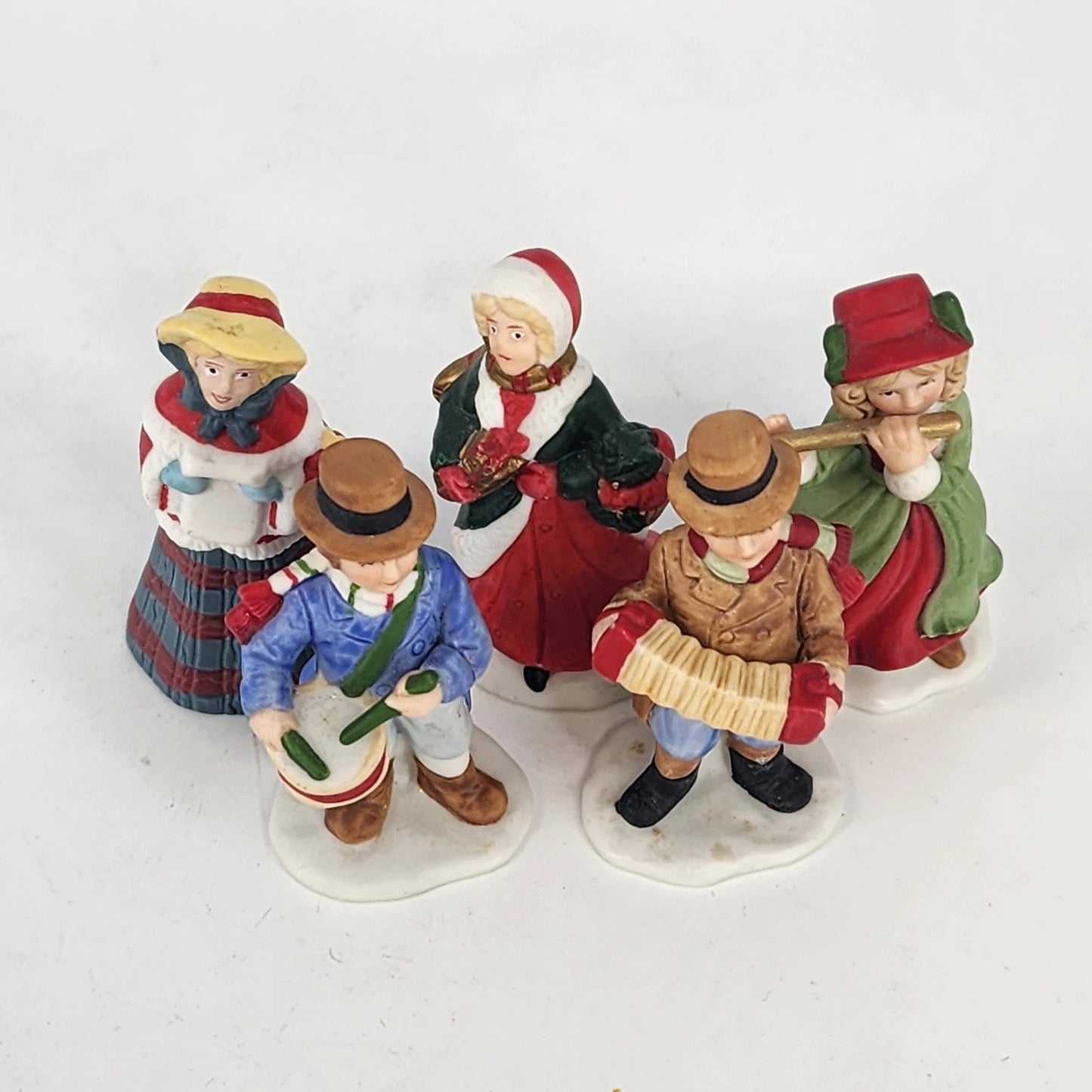 Homco Christmas Carolers Figurines Set of 5 Musicians Sri Lanka 2.5" Ceramic Vtg