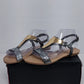 Design By Jacobies Darlene-5 Pewter Gold Strappy Sandals Womens 8T