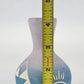 Sioux Pottery Bud Vase High Elk Native American Art Blue Purple 4.5" Signed GUC