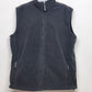 Lands' End ThermaCheck Mens Gray Fleece Zip up Vest Size 38-40 Medium Sleeveless