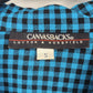 Canvasbacks Lutton & Horsfield Women's Small Blue Black Check Rayon Blouse