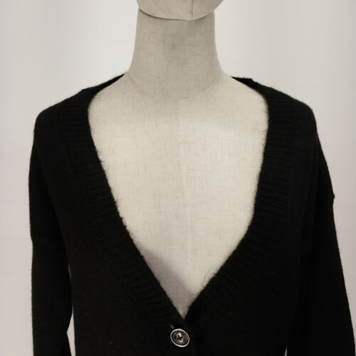 DIP Black Super Soft Long Button Front Black Cardigan Women Size Small