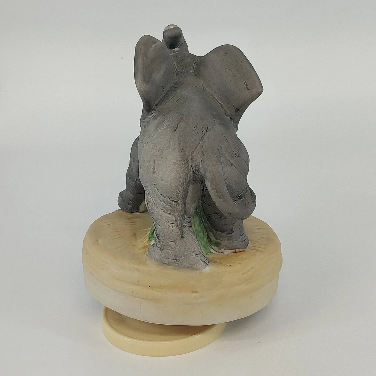 Prince Albert Products Elephant Music Box Born Free Gray Ceramic Figurine Vtg