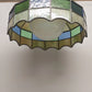 Tiffany Style Green Stained Glass Hanging Light Fixture 16 Inch