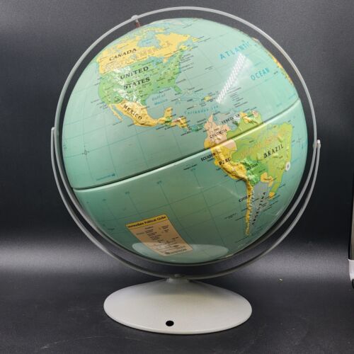 Nystrom 16" Intermediate Political Classroom Globe 38-476 Double Axis Pedestal